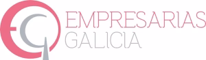 Logo de Empresarias Galicia, organización anfitriona del octavo congreso empresarial documentado por Whitebox Portraits en el auditorio de Abanca, Vigo.