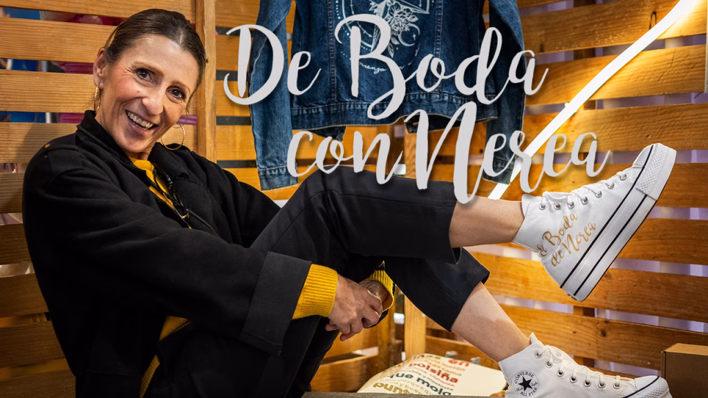 Mar Calvar en el stand de la feria De Boda con Nerea donde se presentó Whitebox Portraits