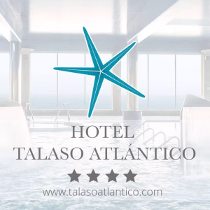 Logo del hotel Talaso Atlántico, ubicado en Oia, cerca de Baiona, en la costa atlántica de Galicia, cliente de Whitebox Portraits para fotografía corporativa.